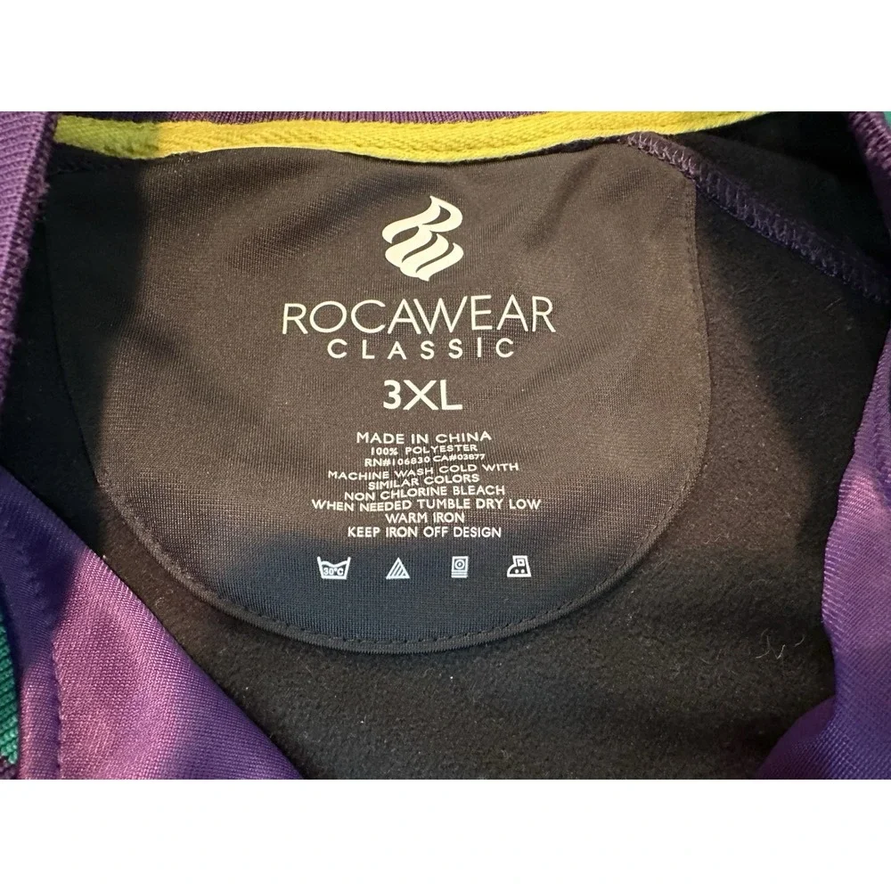 Rocawear Mens Classic Track‎ Jacket Purple Full Zip Hip Hop Streetwear Size 3XL